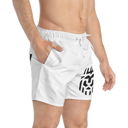 LEO LUX Brilliant White Swim Shorts