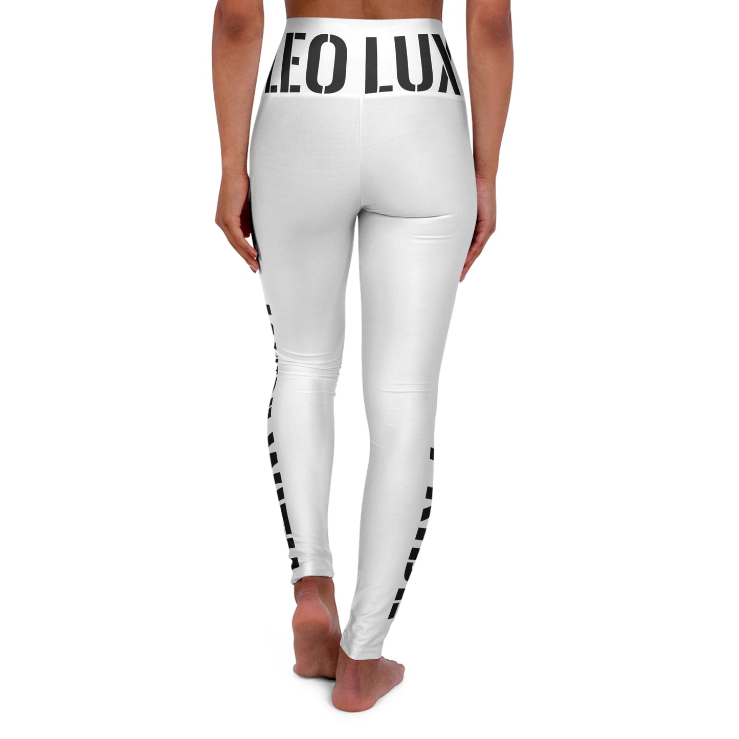 LEO LUX High Waisted White Yoga Pants