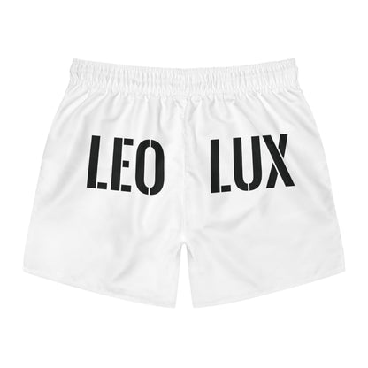 LEO LUX Brilliant White Swim Shorts