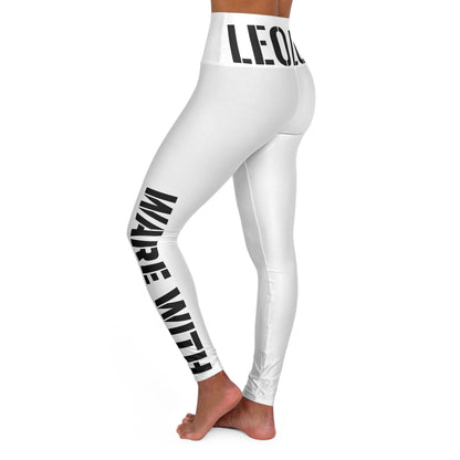 LEO LUX High Waisted White Yoga Pants