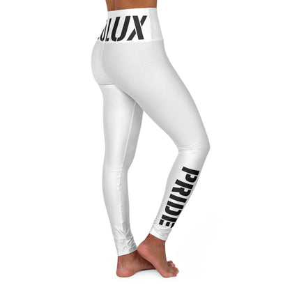 LEO LUX High Waisted White Yoga Pants